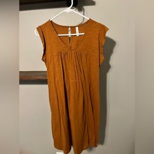 brown t shirt dress